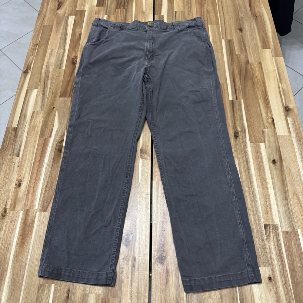 Carhartt Pants Mens 35x29 Gray Relaxed Fit Canvas Utility Workwear Duck 102291